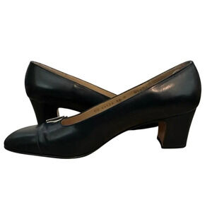 Salvatore Ferragamo Blue Leather Pump Heels Size 10 B